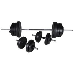 Barbell + 2 Dumbbell Set 133.4 lb