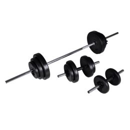 Barbell +2 Dumbbell Set 67.2 lb