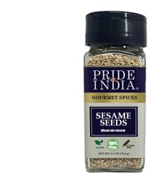 Pride of India â€“ Sesame Seed Whole â€“ Unhulled & Fresh â€“ Keto-Friendly/Gluten-Free â€“ Rich in Dietary Fiber - Ideal Seasoning for Salads/Sweets/