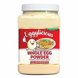 Eggylicious Whole Egg Powder, Dried Natural Protein Powder, Made from Fresh Eggs, White & Yolk mixed, Pasteurized, Non-GMO, No Additives, Used for Bak