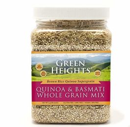 Whole Quinoa Brown Rice Mix - 24 Ounce / 680 Grams Jar (15+ Servings) - Proudly Made in America - Healthy Nourishing Essentials by Green Heights 24 oz