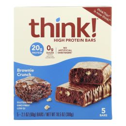 Think! Thin Brownie Crunch High Protein Bars - Case of 6 - 5/2.1 OZ