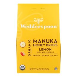 Wedderspoon Drops - Organic - Manuka - 15+ - Lemon - 4 oz