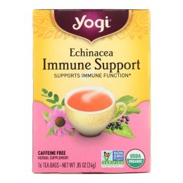 Yogi Immune Support Herbal Tea Echinacea - 16 Tea Bags - Case of 6 (SKU: 355073)