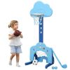 Kids Fitness Playing Game 3-in-1 Adjustable Basketball Hoop Sets