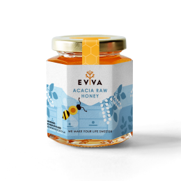 EVVA Honey - Pure Honey in a Glass Jar - Natural Honey - Moldova Wild Honey (Other Name(s): ACACIA 245GR)