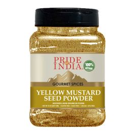 Pride of India â€“ Yellow Mustard Ground â€“ Gourmet Spice - Ideal for Pickles/Mustard Dressing/Sauces/ Hotdogs â€“ Preservatives & Additives Free â€“ (size: 8 oz)