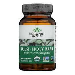 Organic India Usa Whole Herb Supplement, Tulsi--Holy Basil - 1 Each - 90 VCAP (SKU: 2077915)