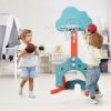 Kids Fitness Playing Game 3-in-1 Adjustable Basketball Hoop Sets