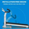 Home Fitness Exercise Portable Motorized Shock-Absorbing Folding Manual Treadmill