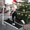 Home Fitness Exercise Portable Motorized Shock-Absorbing Folding Manual Treadmill