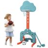 Kids Fitness Playing Game 3-in-1 Adjustable Basketball Hoop Sets